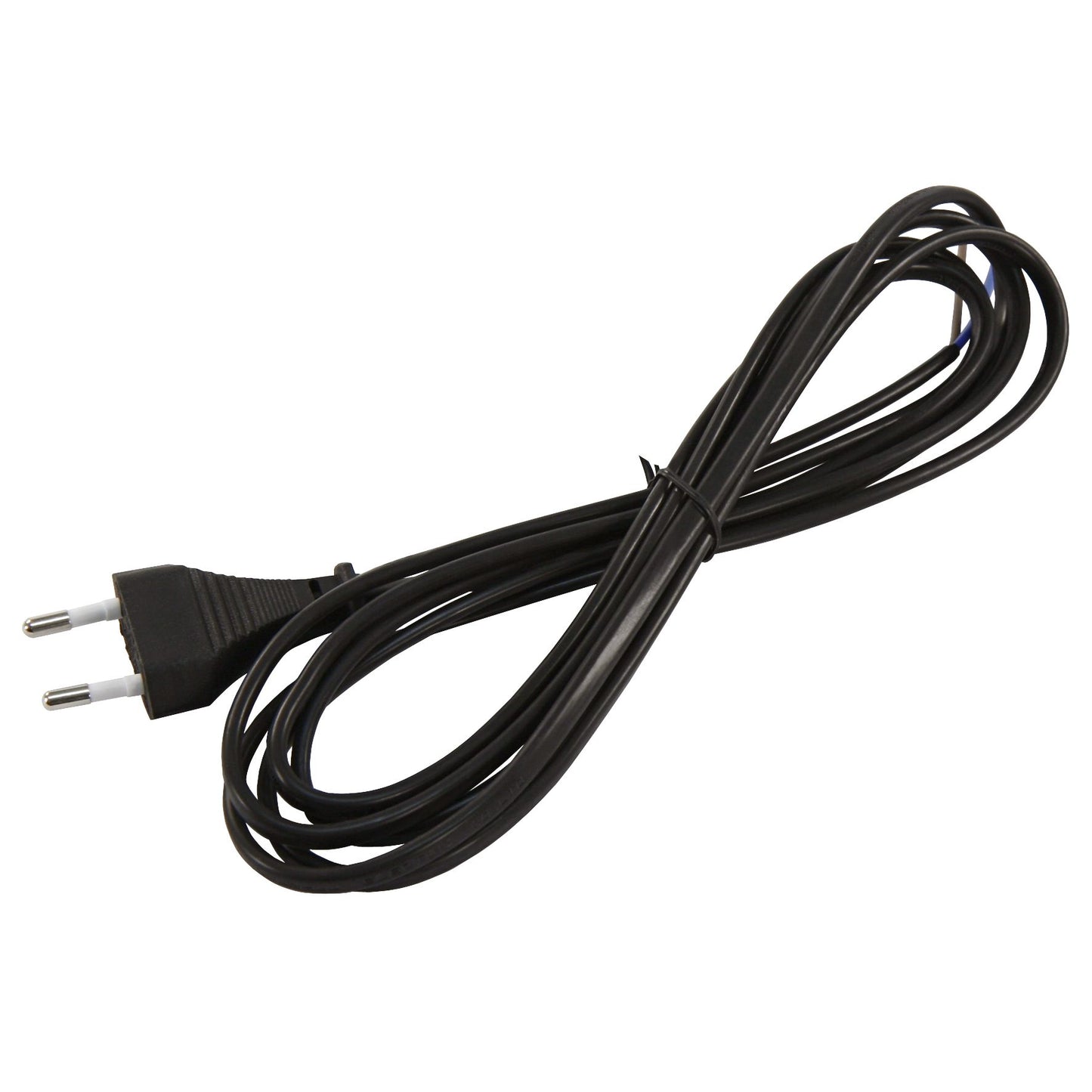 Euro-Netzkabel-Sammlung: Verschiedene Längen und Farben, mit und ohne Schnurschalter, blanken Enden, 2x0,75 mm²