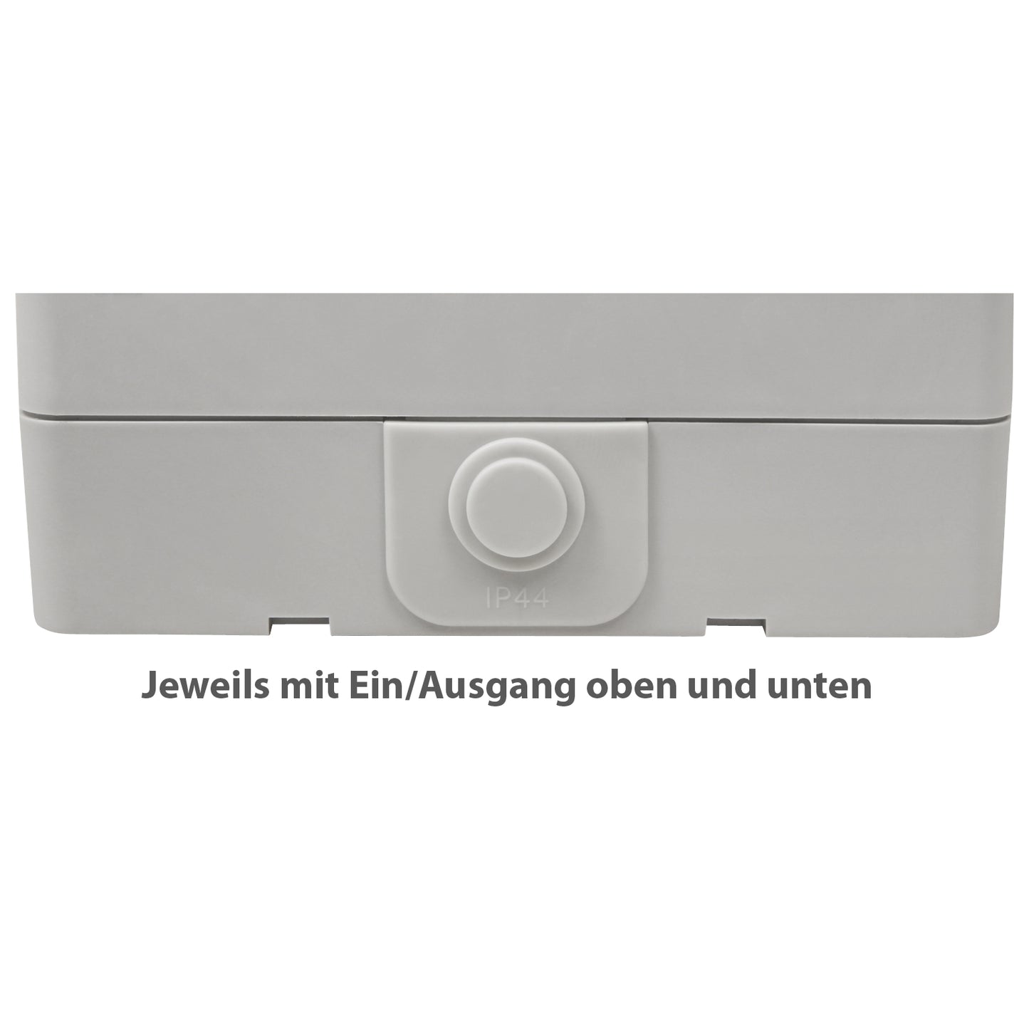 Trano Aufputz Feuchtraum Steckdose | IP44 Spritzwassergeschützt | 250V 16A | Grauschwarz | mit Einsteckschutz | Außenbereich, Keller, Garage