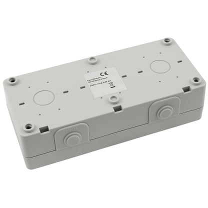 Trano Aufputz Feuchtraum Steckdose | IP44 Spritzwassergeschützt | 250V 16A | Grauschwarz | mit Einsteckschutz | Außenbereich, Keller, Garage