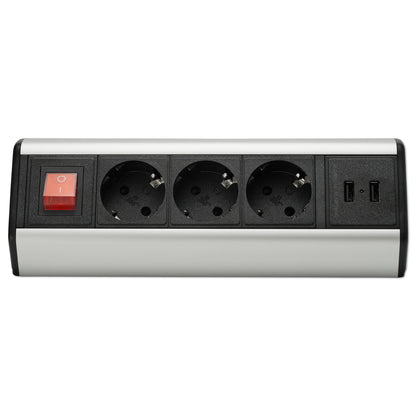 Möbel-Steckdose Schreibtisch Küche Büro Schalter Kabel USB Mehrfachsteckdose