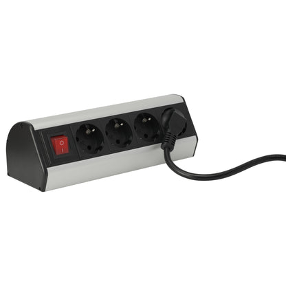 Mehrfach-Steckdose schaltbar 4-fach Steckdosenleiste Möbel Küche Büro Adapter 
