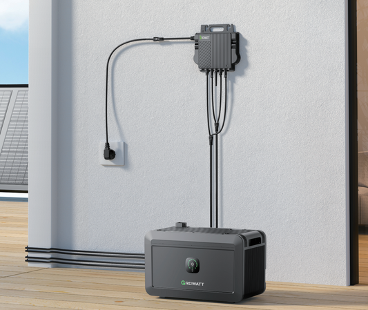 1780Wp Balkonkraftwerk 4x445W JA Solar Modul 2 kWh Speicher Wechselrichter 5m Kabel
