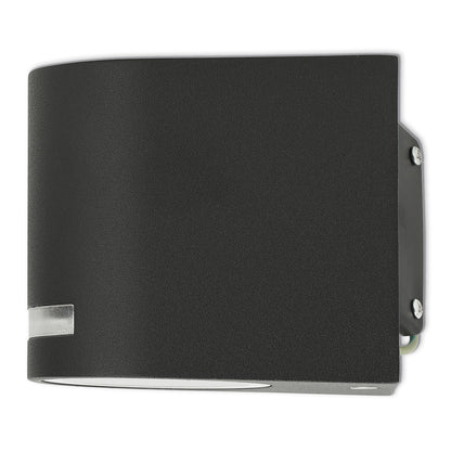 Wandleuchte Außen-Leuchte 8 cm Außenlampe IP44 GU10 Anthrazit Wandlampe