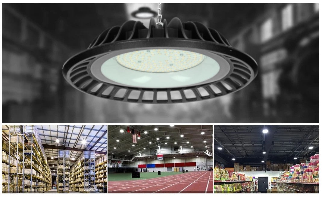 Trano LED High Bay Hallenleuchte 60W/100W/150W/200W, 5400–18000lm, 4000K Neutralweiß, IP65 Industrie Lampe Aluminium