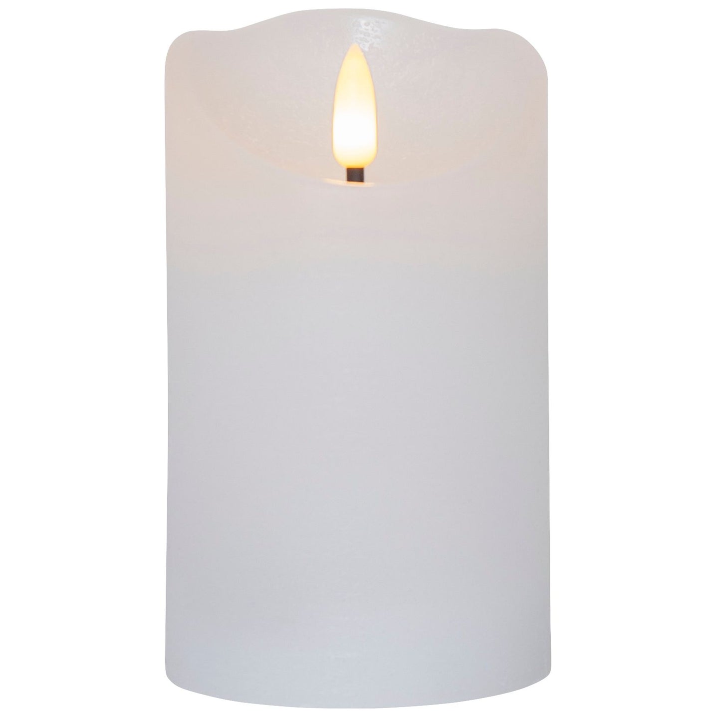 LED Echtwachs-Kerze Weiß, 3 Größen, Timerfunktion, Naturgetreue Flamme, Innenbereich