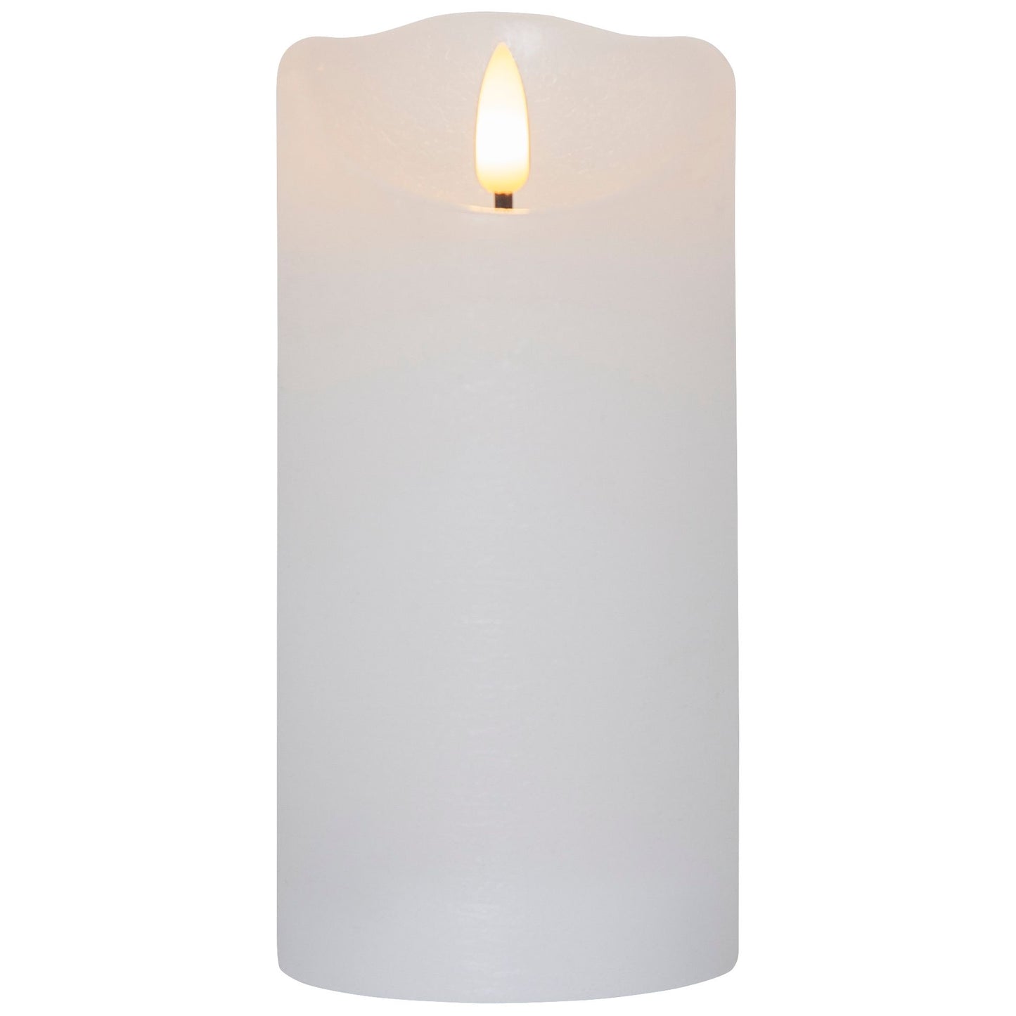LED Echtwachs-Kerze Weiß, 3 Größen, Timerfunktion, Naturgetreue Flamme, Innenbereich