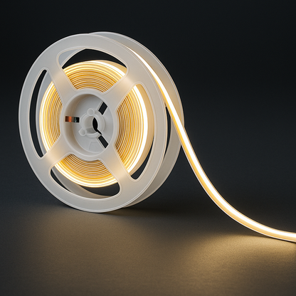 LED Streifen 320 COB 24V 6500K 8W IP66 – 5m Rolle, Nahtloses Licht