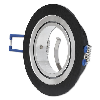 LED Einbaustrahler Flur IP20 GU10 1-9W schwarz rund 70mm