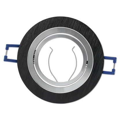 LED Einbaustrahler Flur IP20 GU10 1-9W schwarz rund 70mm