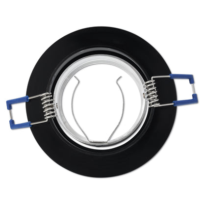LED Einbaustrahler Flur IP20 GU10 1-9W schwarz rund 70mm