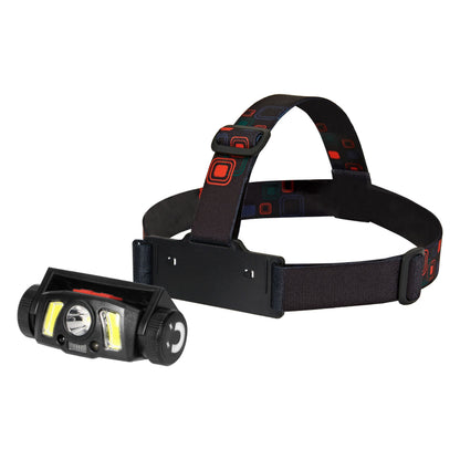 LED COB + XPG Stirnlampe/Fahrradlicht, 1200mAh Li-Ionen-Akku, Bewegungssensor