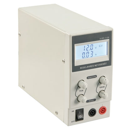 Labornetzgerät 0-30V 0-10A / 0-3A Regelbar – Digitale LC-Anzeige, Schaltnetzteil, Konstantspannung, Konstantstrom, Kurzschlussschutz, Netzteil für Labor, Werkstatt, Elektronik, Schule