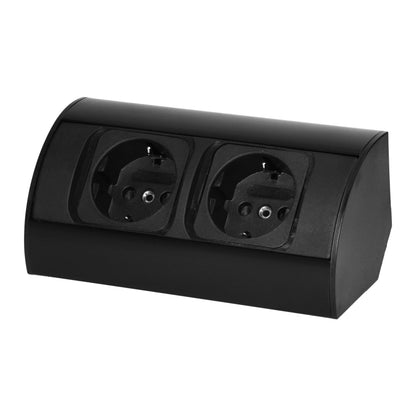 Tisch-Steckdose 2-fach 2x USB weiß Küche Büro Steckdosenleiste Schreibtisch