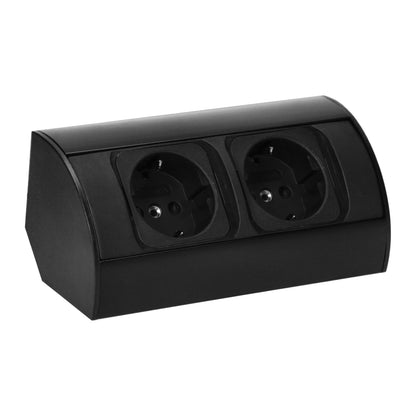 Tisch-Steckdose 2-fach 2x USB weiß Küche Büro Steckdosenleiste Schreibtisch