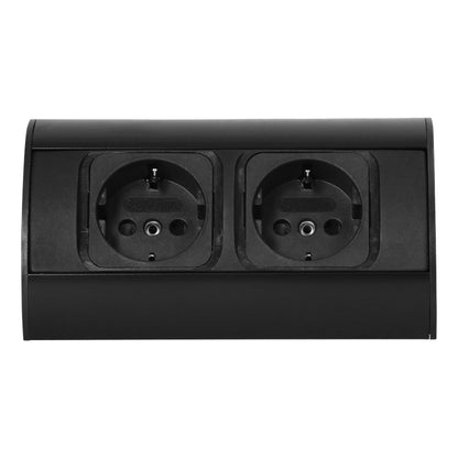 Tisch-Steckdose 2-fach 2x USB weiß Küche Büro Steckdosenleiste Schreibtisch