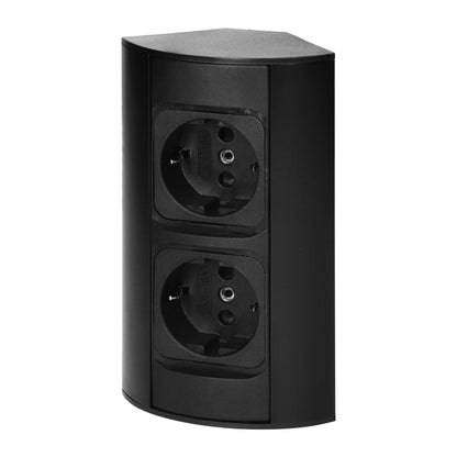 Tisch-Steckdose 2-fach 2x USB weiß Küche Büro Steckdosenleiste Schreibtisch