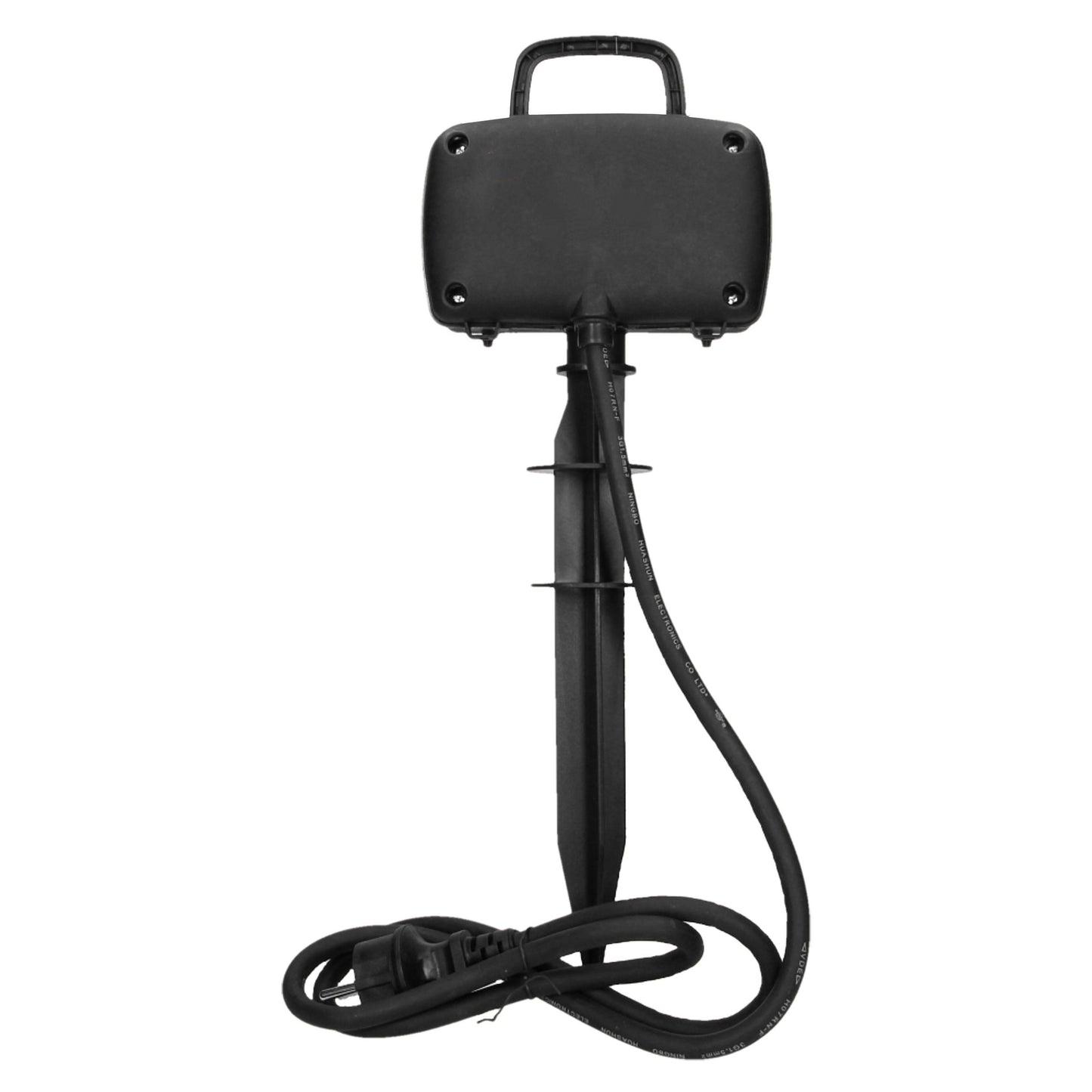 Robuste Gartensteckdose 2x2P+E, 2300W, IP44, 1,5m Kabel , Schwarz