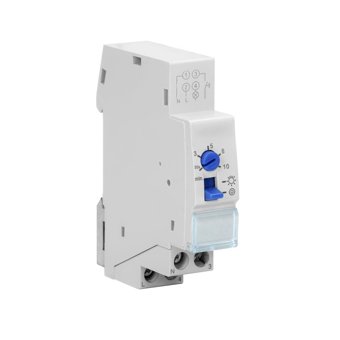 Trano Treppenhausautomat Zeitschaltuhr 230V 2300W | DIN-Schiene | LED kompatibel | 30 Sek.–20 Min. | IP20 | 3/4-Draht Installation