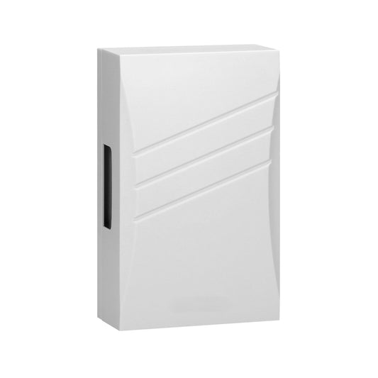 Trano Elektromechanische Türklingel 230V mit integriertem 8V Trafo, 2-Ton BIM-BAM, 80dB, IP20, weiß, Aufputzmontage, 106×170mm