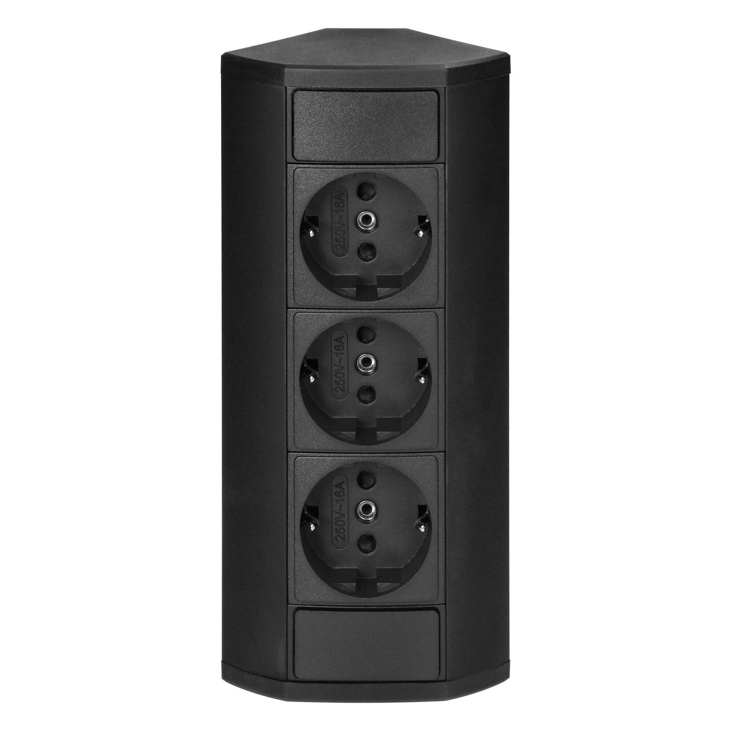 Trano Möbel-Steckdose schwarz | 2x/3x Schuko + USB A+C | 230V, 3680W, IP20, Kabel 0,6m, moderne Einbau-Steckdosenleiste