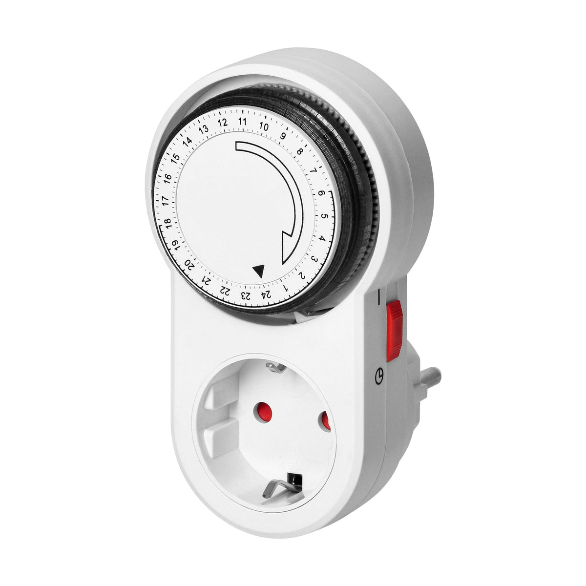Mechanische Zeitschaltuhr Schuko, 3680W, 16A, IP20, 230V~, 50Hz, Kein Akku