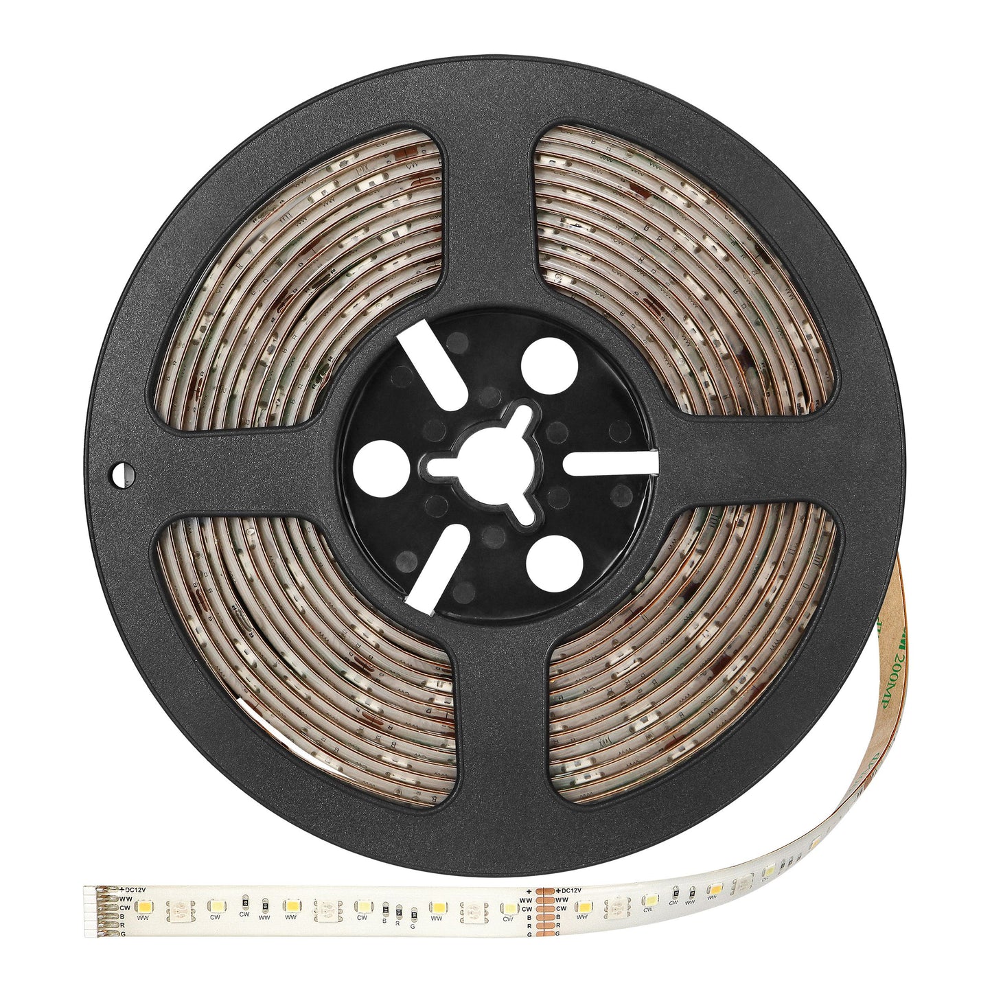 Trano LED-Streifen 5m RGBW IP65 mit Netzteil & Tuya Smart Wi-Fi Controller | 600 LEDs | 220-240V | Alexa & Google kompatibel | dimmbar