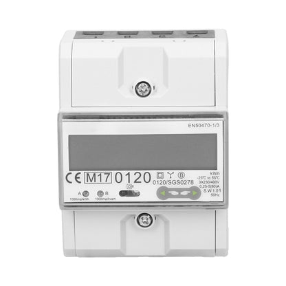 Trano 3-Phasen Energiezähler RS-485 Modbus | 80A MID zertifiziert | 4,5 Module DIN TH-35mm | LCD 6+2 | IP51 | 1000 imp/kWh