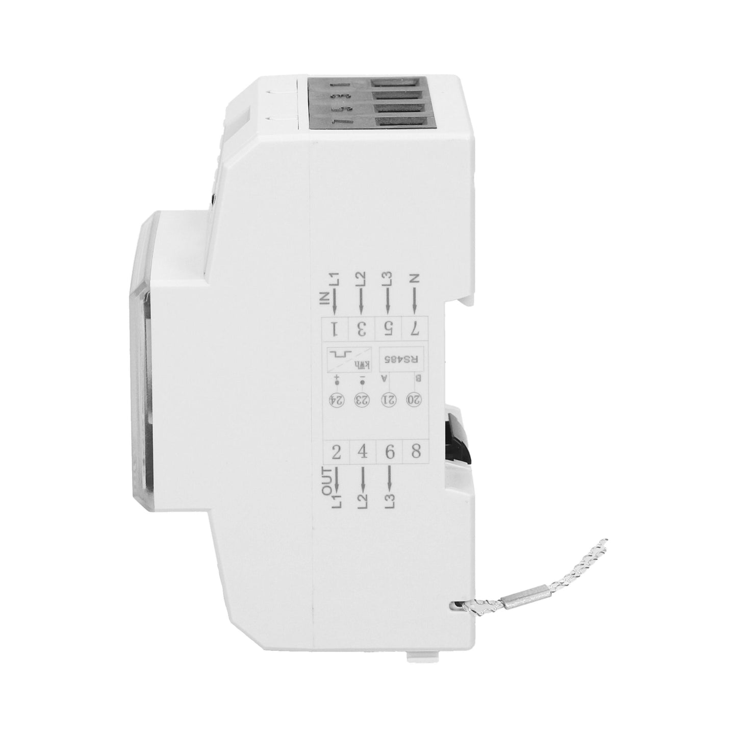 Trano 3-Phasen Energiezähler RS-485 Modbus | 80A MID zertifiziert | 4,5 Module DIN TH-35mm | LCD 6+2 | IP51 | 1000 imp/kWh