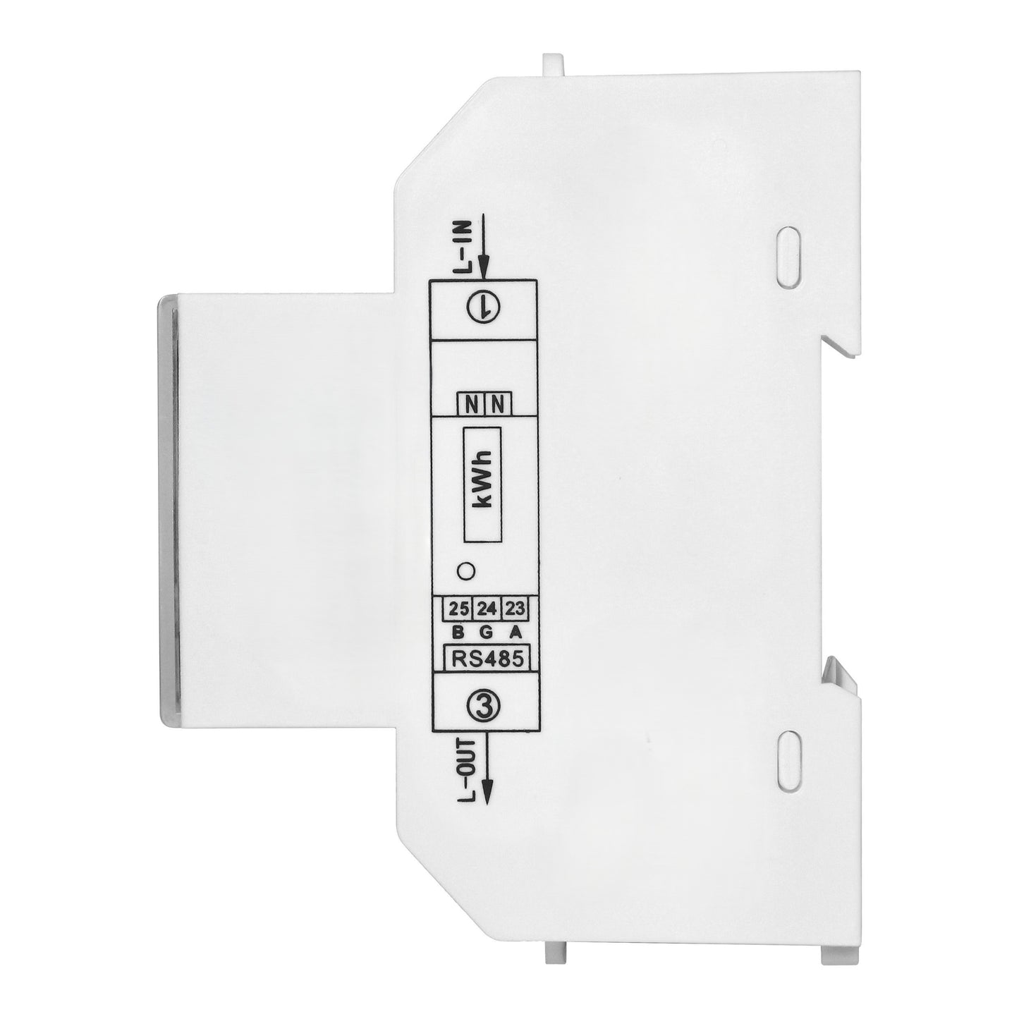 Trano 1-phasiger Energiezähler RS-485 Modbus RTU | 100A | 230V AC | LCD | DIN TH-35mm | MID-konform | 1000 imp/kWh | Genauigkeit B