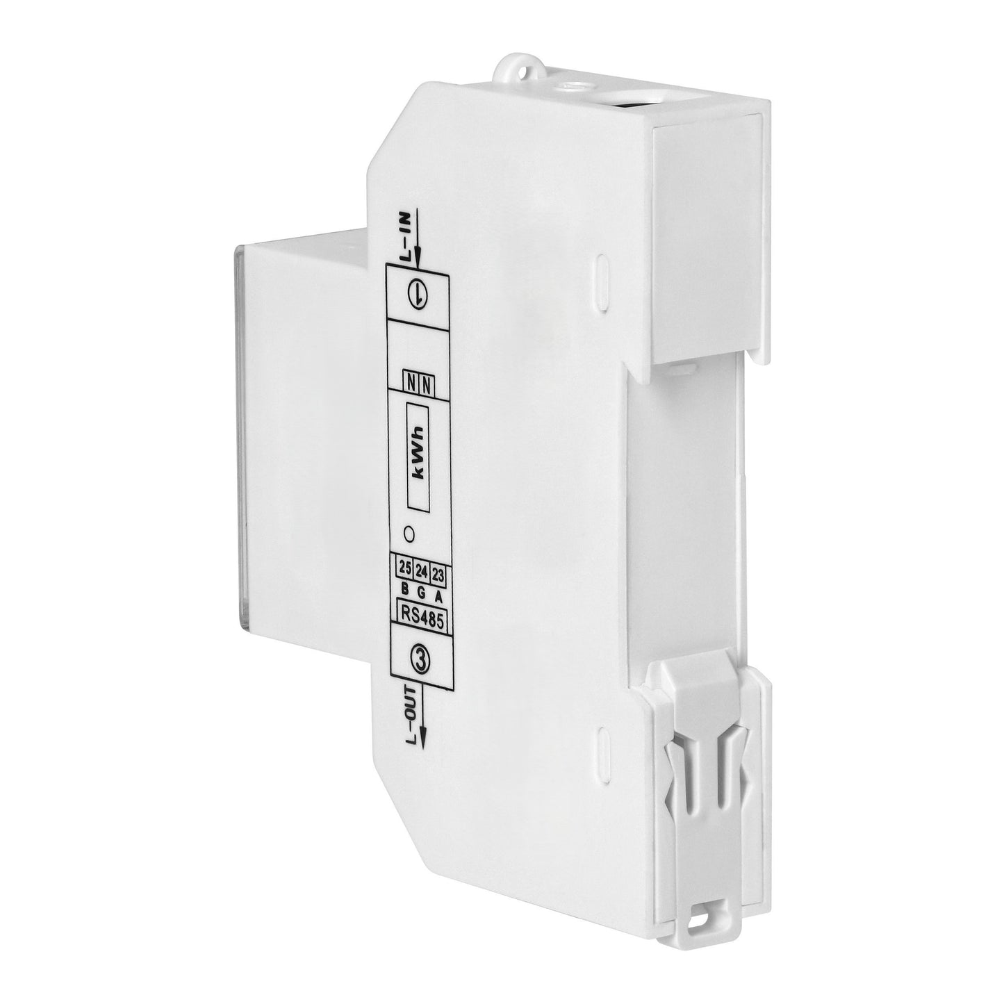 Trano 1-phasiger Energiezähler RS-485 Modbus RTU | 100A | 230V AC | LCD | DIN TH-35mm | MID-konform | 1000 imp/kWh | Genauigkeit B