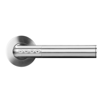 Trano Smart Griff, Elektronische Drückergarnitur mit PIN & Bluetooth 4.0 – IP44, für Türen 38–58 mm, schwarz oder silber, beleuchtet, 2×CR2