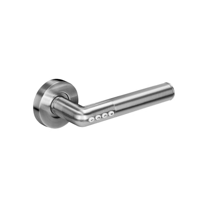 Trano Smart Griff, Elektronische Drückergarnitur mit PIN & Bluetooth 4.0 – IP44, für Türen 38–58 mm, schwarz oder silber, beleuchtet, 2×CR2