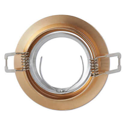 Einbaurahmen rund gold Deckenstrahler Einbauleuchte 70mm flach Spot für MR16 GU10