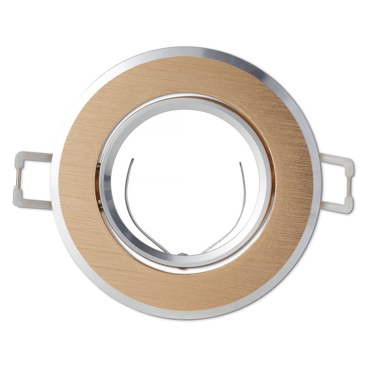 Einbaurahmen rund gold Deckenstrahler Einbauleuchte 70mm flach Spot für MR16 GU10