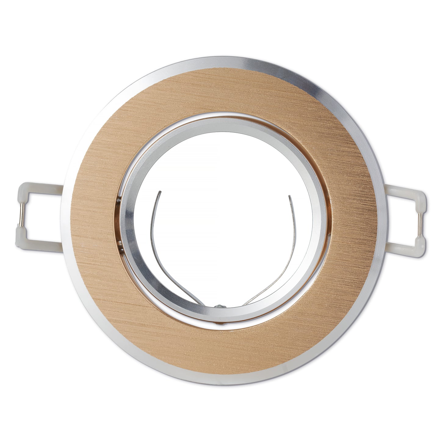 LED Einbaustrahler MR16 5-7W flach gold schwenkbar rund 70mm Bohrloch
