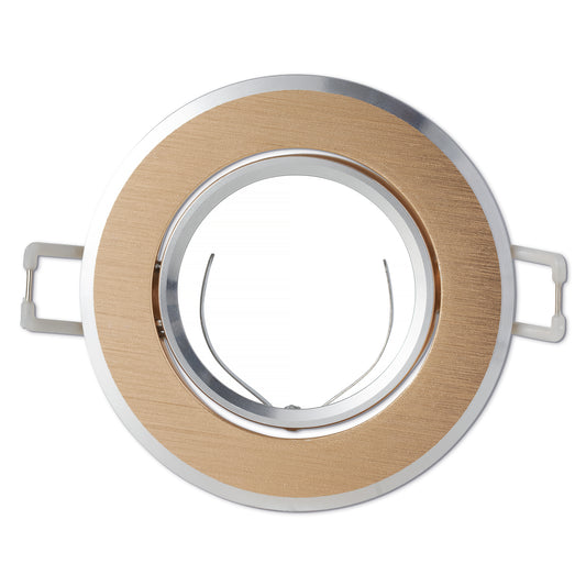LED Einbaustrahler MR16 5-7W flach gold schwenkbar rund 70mm Bohrloch