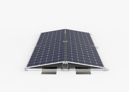 Flachdach Ost West Montageset für 4 PV Module Solar Halterung