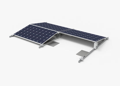 Flachdach Ost West Montageset für 4 PV Module Solar Halterung