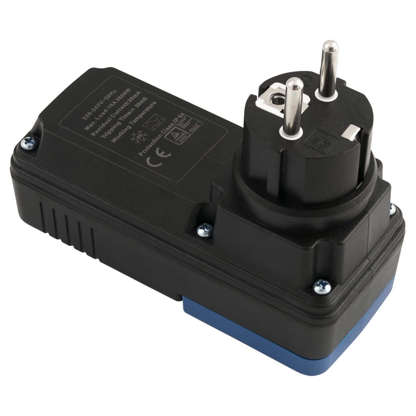 Personenschutz-Zwischenstecker 230V, 16A, 3500W,IP44