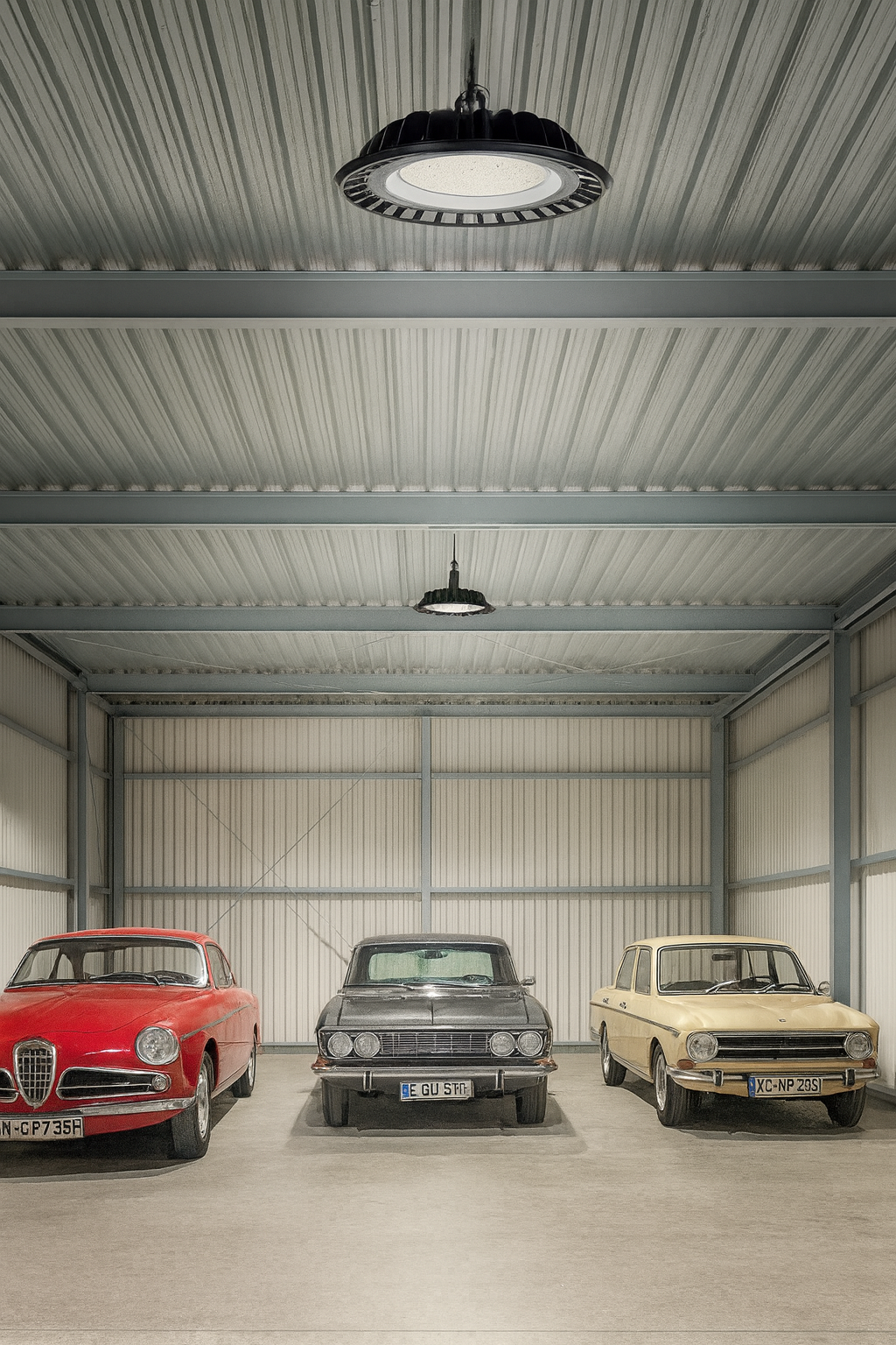 Trano LED High Bay Hallenleuchte 60W/100W/150W/200W, 5400–18000lm, 4000K Neutralweiß, IP65 Industrie Lampe Aluminium