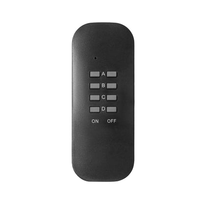 2er Set Funksteckdosen mit Fernbedienung, IP44, 1000W, Schuko Typ F, Schwarz