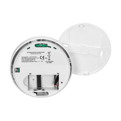 Optischer Rauchmelder, 9V Batterie, 85dB, Aufputzmontage, Weiß