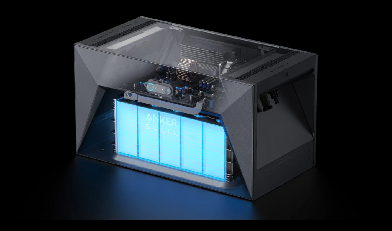 Anker SOLIX Solarbank E1600, 800W Balkonkraftwerk mit Speicher, 1,6kWh Akkukapazität, IP65, 6000 Ladezyklen, Kompatibel mit 99% Aller Balkonkraftwerke, Plug&Play (ohne Microinverter)