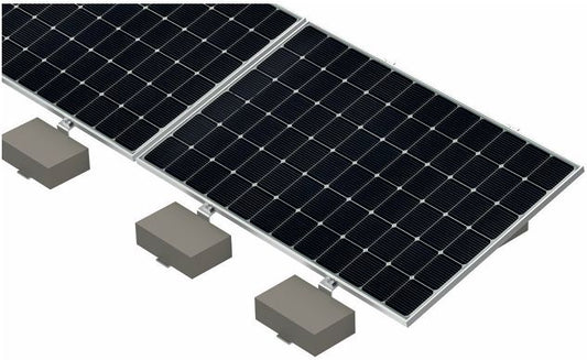 Flachdach Montagesystem K-58 Süd/West für 2 PV Module