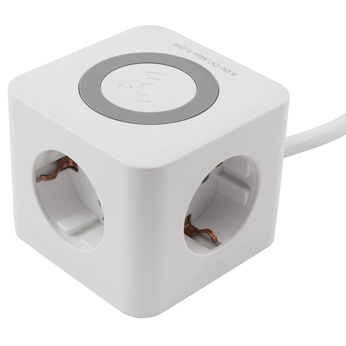 Tischsteckdose 3x Steckdose, 2xUSB-A, 1xUSB-C, QI aufladen