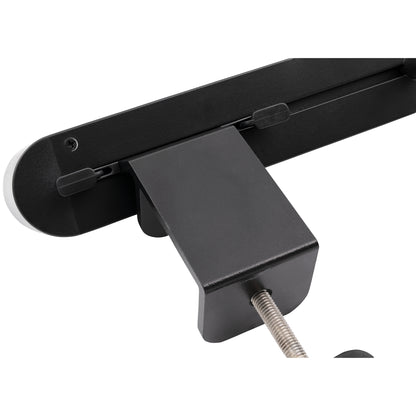 Trano Tischsteckdose mit Klemme, 3-fach Steckdosenleiste, 2x USB-A Ladebuchsen (2,1A), Schreibtisch Mehrfachsteckdose, 2m Kabel, Homeoffice Stromverteiler, max. 3600W, Schwarz
