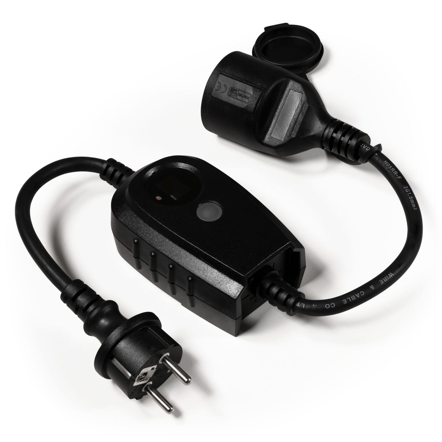 Zwischenstecker mit Dämmerungsschalter - IP44 auch für Außen geeignet - Zeitschaltuhr (1-9 Std.) und Kabel