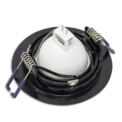 Einbaurahmen GU10 MR16 rund Gehäuse Einbauleuchte Ø75-85mm Bohrloch Spot LED