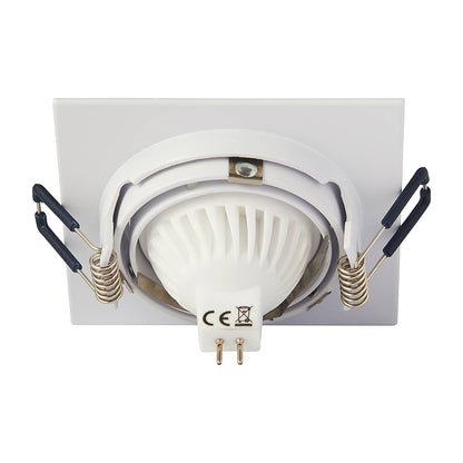 LED Einbaustrahler eckig schwenkbar 12V MR16 5W 7W Einbau-Spot Strahler 75-85mm