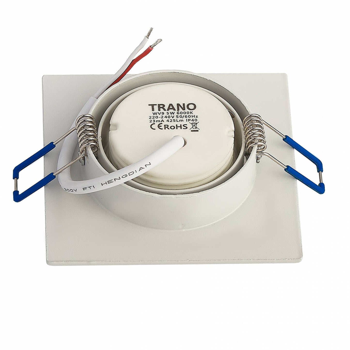 LED Einbaustrahler flach eckig 3W 5W 6,5W Einbaurahmen Deckenspot 230V